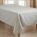 Saro Lifestyle SARO  65 x 140 in. Oblong Stitched Dot Tablecloth  Grey 2136.GY65140B